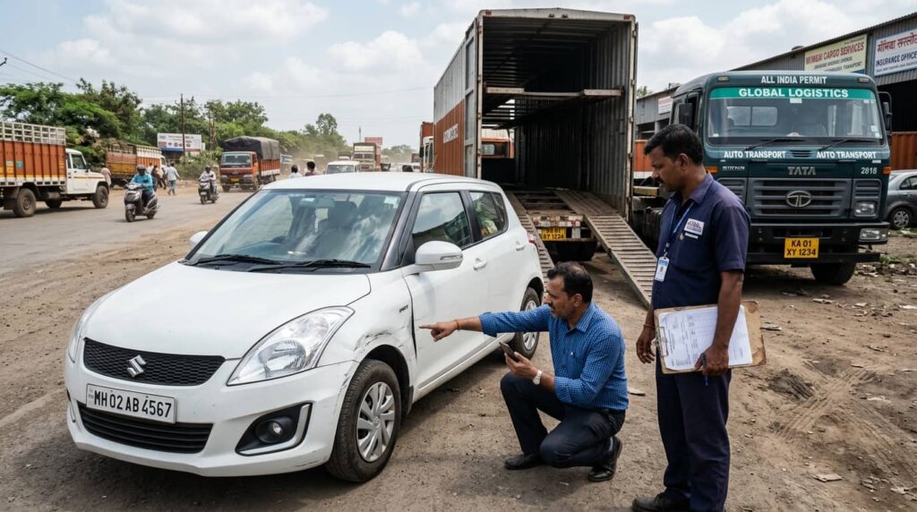 car damaged during transport India